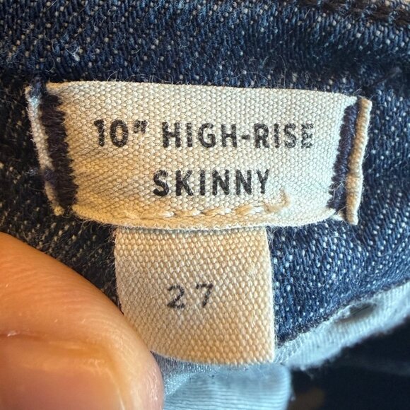 Madewell 10” High Rise Skinny Jeans Dark Wash Size 27 - Picture 7 of 9
